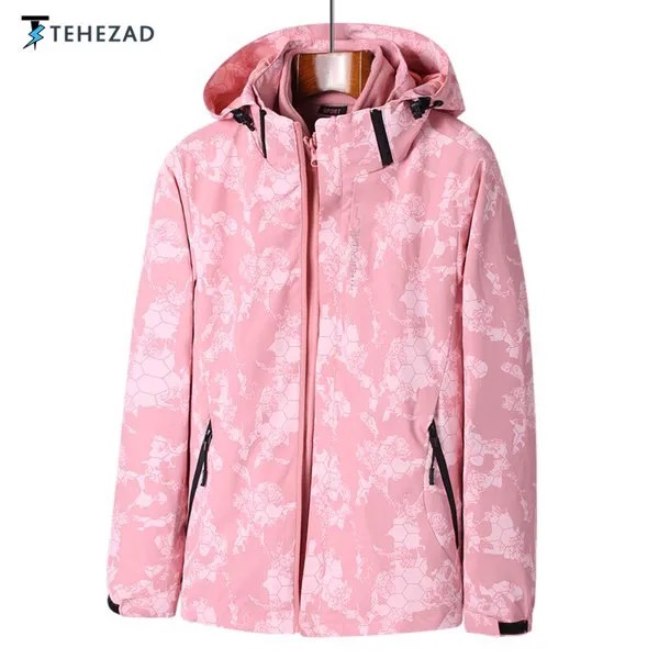 Женская зимняя куртка для пешего туризма, зимняя одежда для рыбалки, дождевик, камуфляжная верхняя одежда, Женская флисовая куртка с защито...