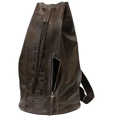 Сумка торба Apache, фактура тиснение, серый, коричневый