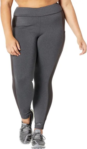 Брюки Plus Size Boundless Performance Pocket Tights Color-Block L.L.Bean, цвет Charcoal Heather/Classic Black