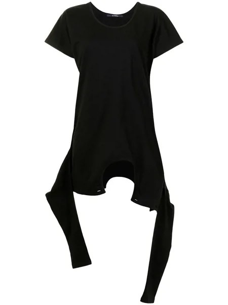 Yohji Yamamoto draped short-sleeved T-shirt