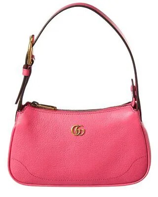 Женская кожаная мини-сумка на плечо Gucci Aphrodite, розовая