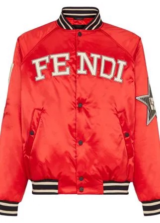 Fendi бомбер с нашивками