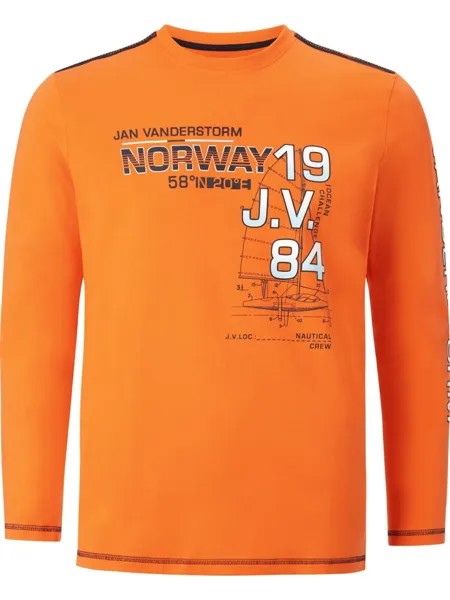 Лонгслив Jan Vanderstorm, оранжевый