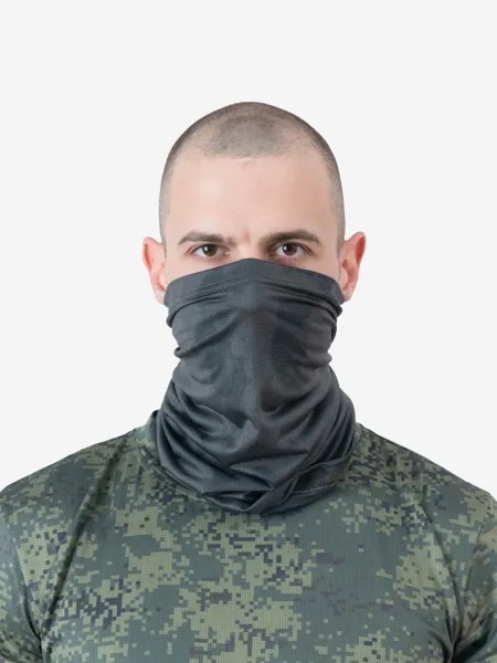 Бандана сетка с перфорацией черный мох камуфляжная Jägermann, Черный