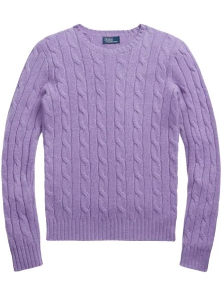 Polo Ralph Lauren кашемировый джемпер фактурной вязки, фиолетовый