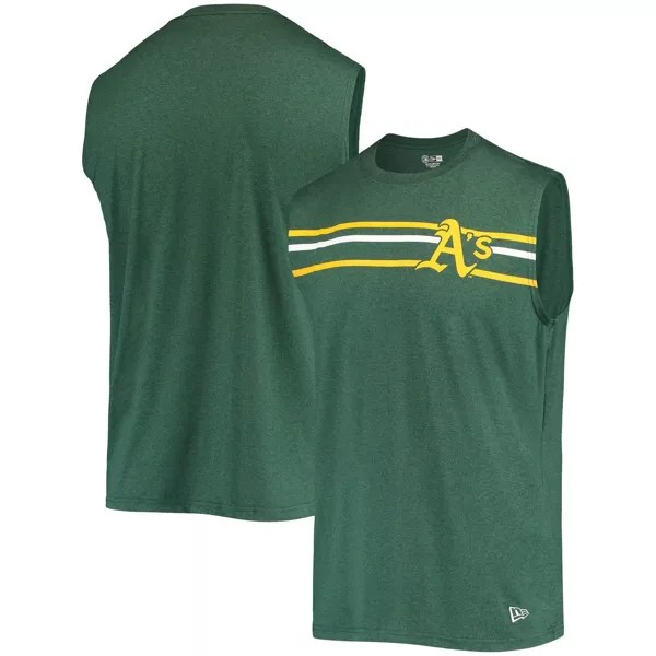 Мужская зеленая майка Oakland Athletics Muscle Tank New Era