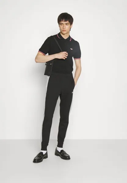 Спортивные брюки Lacoste, черный/серебристый с подбородком