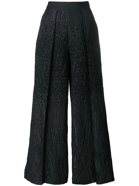 Talbot Runhof pebbled wide-leg trousers