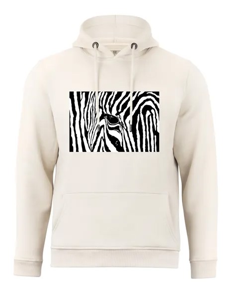 Толстовка Cotton Prime Kapuzen Black & White Zebra Eye, песочный