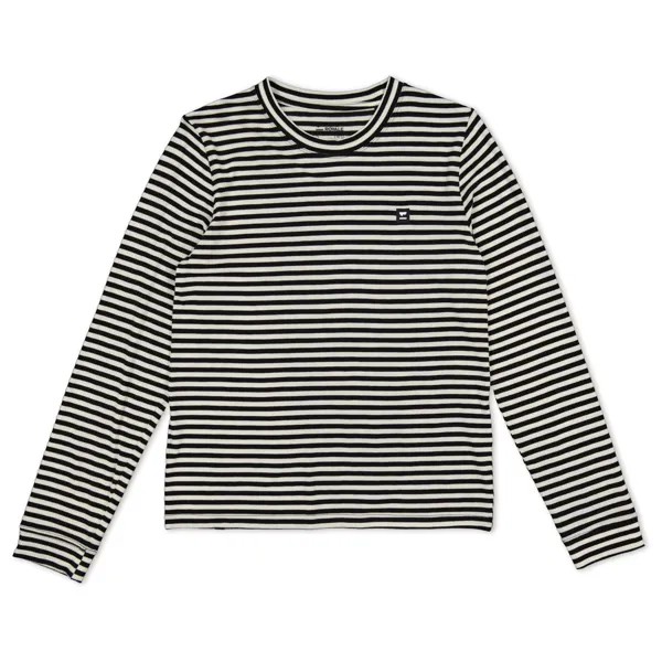 Рубашка из мериноса Mons Royale Women's Icon Merino Air Con Relaxed L/S, цвет MR Stripe