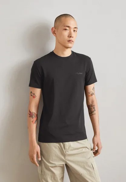 Базовая футболка Super Slim Fit T-Shirt With Logo Print Antony Morato, черный