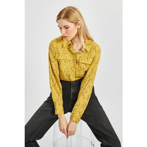 Блуза Baon, размер 46, желтый