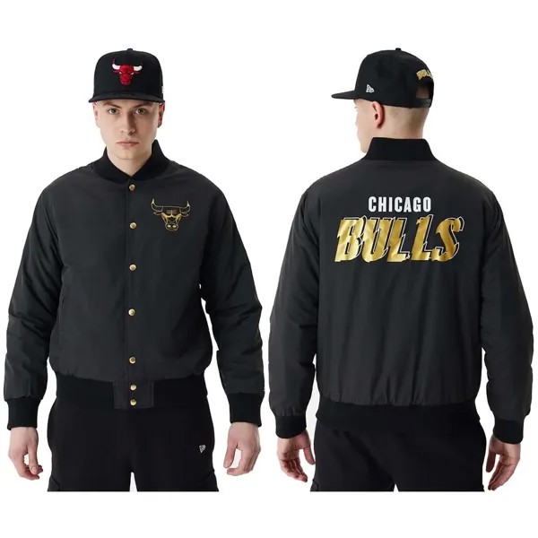 Куртка New Era NBA Script Bp Chicago Bulls bomber, черный