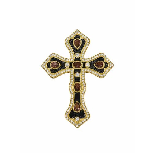 Подвеска VALTERA, серебро, 925 проба, фианит, эмаль