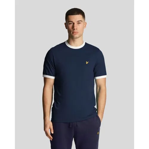 Футболка Lyle & Scott Ringer T-Shirt, размер XL, желтый, синий, белый