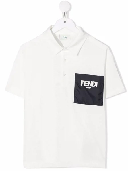 Fendi Kids рубашка поло с логотипом