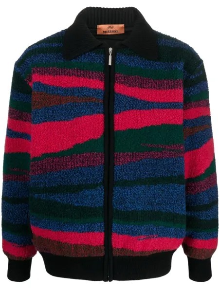 Missoni флисовая куртка на молнии, черный