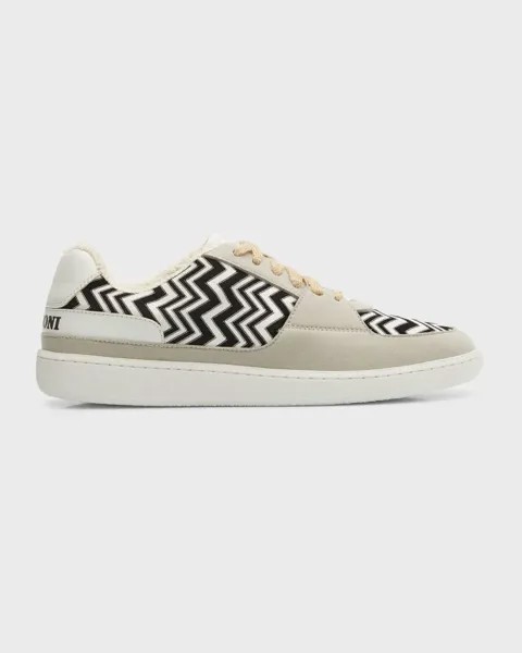 Мужские кроссовки Missoni Replica Zigzag Canvas Low-Top, белый