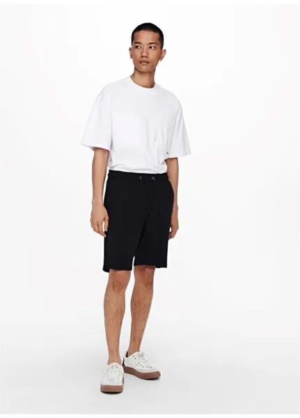 Мужские спортивные шорты нормального черного цвета 22015623_ONSNEIL SWEAT SHORTS Only & Sons, черный