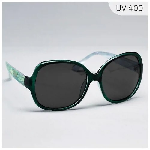 Солнцезащитные очки Mikimarket, квадратные, оправа: пластик, для женщин, зеленый