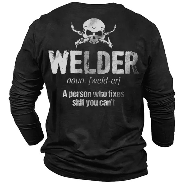 Мужская хлопковая футболка с длинным рукавом Welder Definition