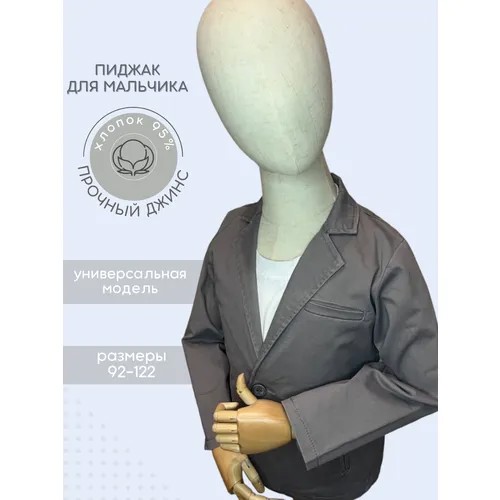 Пиджак, размер 92, серый