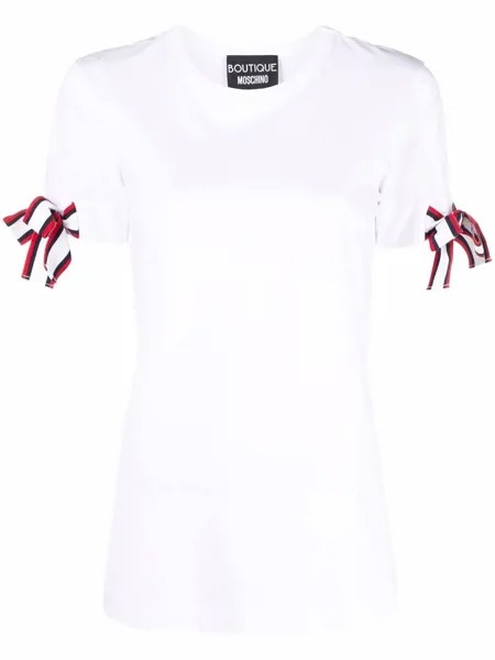 Boutique Moschino футболка с декоративными лентами