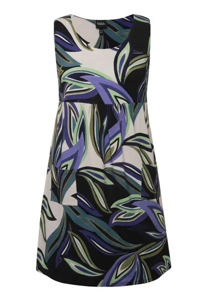 Летнее платье LEAF SLEEVELESS SWING Ulla Popken, бежевый