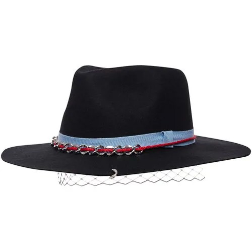 Шляпа SCORA, размер 55-57, черный, красный