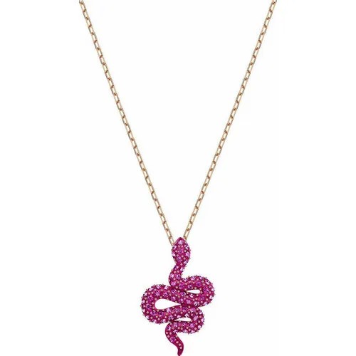 Колье SWAROVSKI, кристаллы Swarovski, длина 38 см, розовое золото