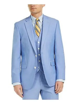 TOMMY HILFIGER Мужской синий костюм из шамбре стрейч, отдельный пиджак 40S