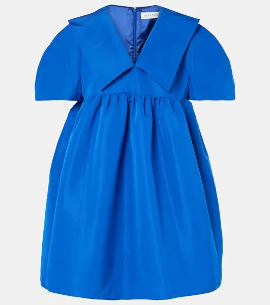 Мини-платье из фая Nina Ricci, синий