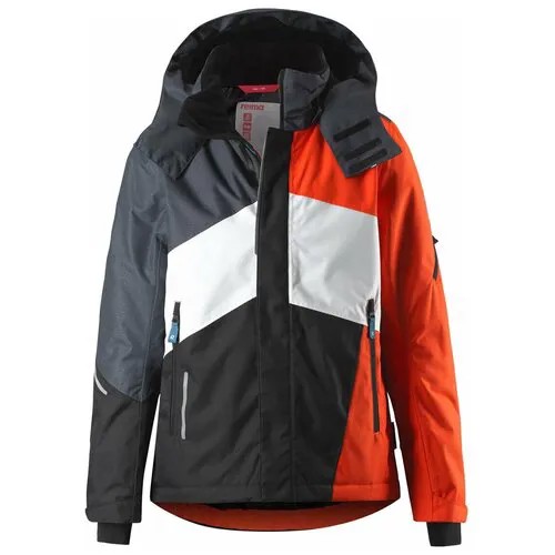 Куртка Reima, размер 116, черный, оранжевый