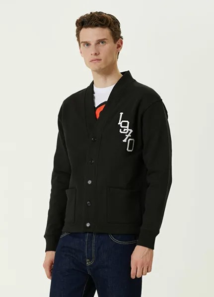 Черный кардиган с логотипом Kenzo