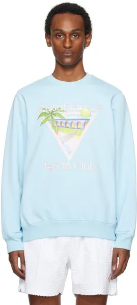 Синий свитшот с надписью Tennis Club Casablanca
