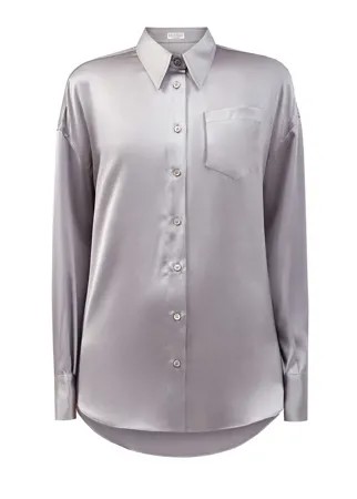 Блуза Shadow из шелкового атласа с ювелирной отделкой