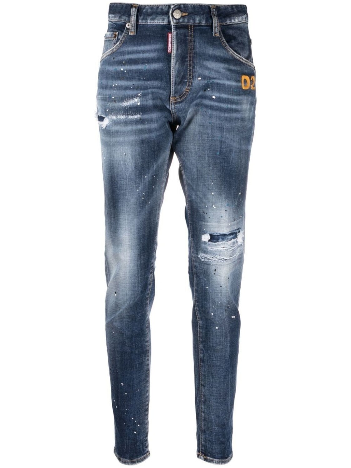 Dsquared2 джинсы с эффектом потертости, синий