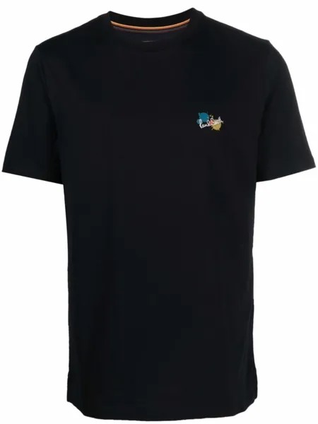 Paul Smith футболка с вышитым логотипом, черный