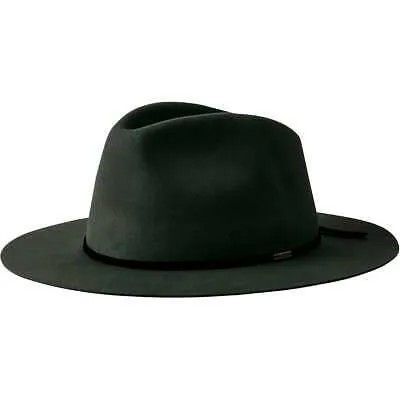 Складная шляпа-федора Brixton Wesley, вымытая черная, XL