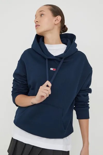 Хлопковая толстовка Tommy Jeans, темно-синий