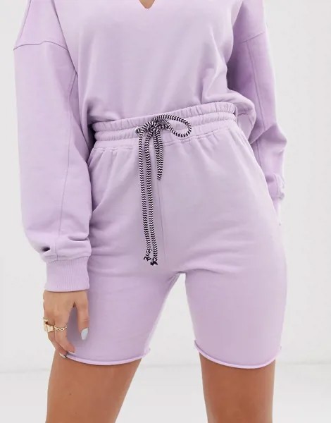 Трикотажные шорты от комплекта Public Desire X Lissy - Roddy-Фиолетовый