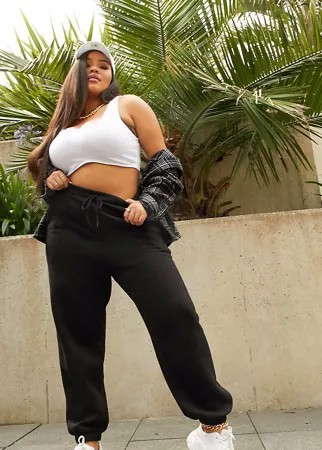 Oversize-джоггеры ASOS DESIGN Curve-Черный цвет