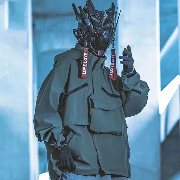 Функциональная куртка с капюшоном, мужское пальто, Techwear, Съемный тактический функциональный тренчкот, пальто, рабочая одежда