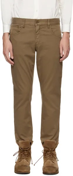 Серо-коричневые брюки с пятью карманами Ralph Lauren Purple Label