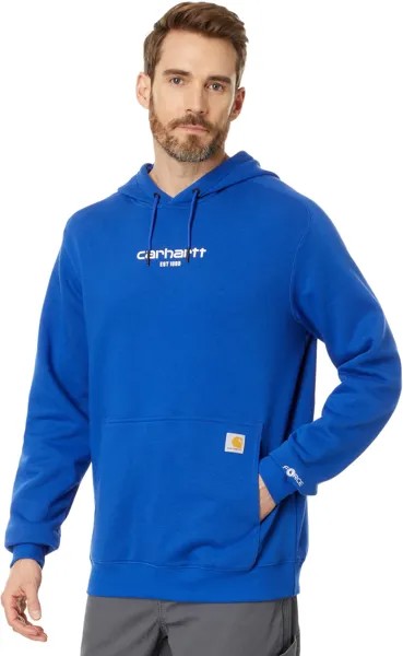 Толстовка Force Relaxed Fit Lightweight Logo Graphic Sweatshirt Carhartt, цвет Glass Blue