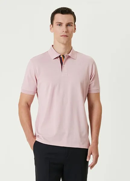 Футболка с воротником-поло Paul Smith, розовый