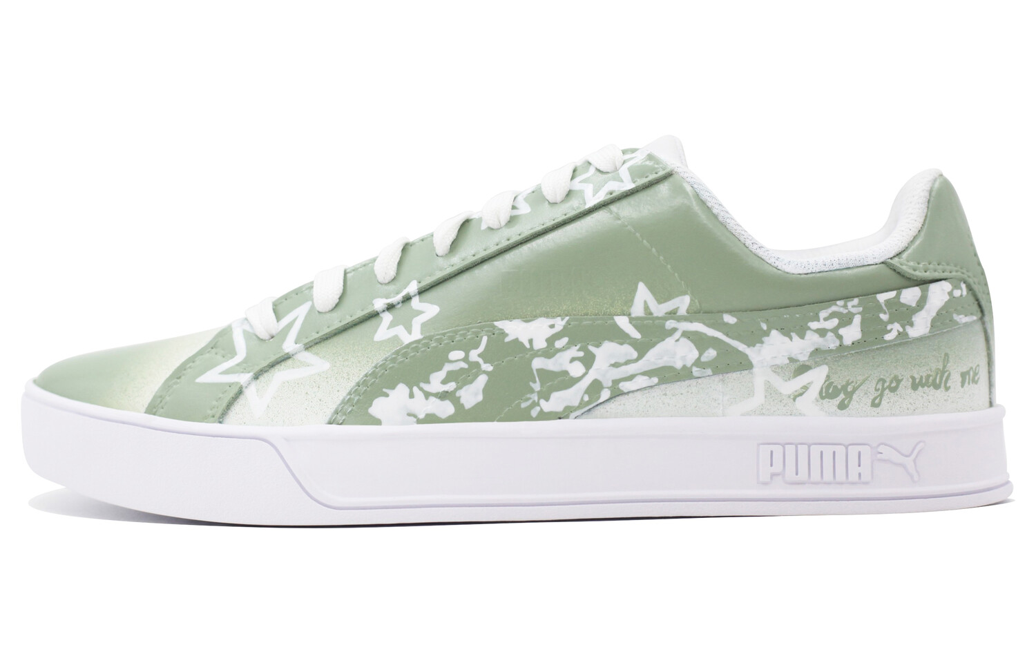 Кроссовки Puma Smash Vulc Skateboarding Shoes Unisex Low-top Matcha Green, зеленый