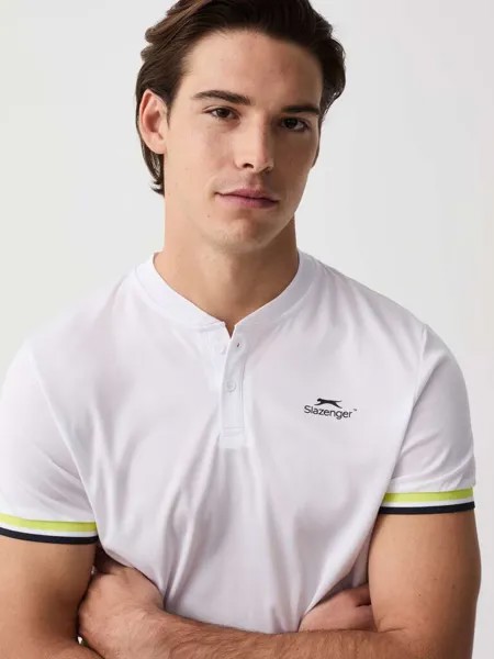 Теннисная рубашка-поло с воротником-стойкой Slazenger, цвет optical white