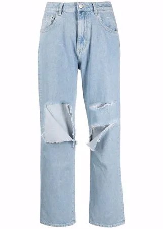 ICON DENIM джинсы с завышенной талией и эффектом потертости