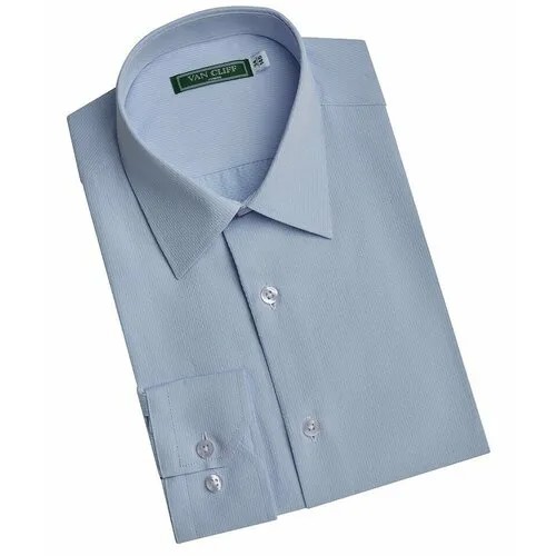 Школьная рубашка Van Cliff, размер 146/152, голубой